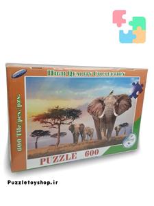 پازل 600 تکه فیل افریقایی در هنگام غروب برند رینگ 