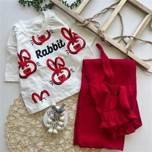 کراپ شلوار دخترانه شیک و خوشگل مناسب حدود سنی 2 تا 11 سال جنس تیشرت نخ پنبه لاکرا درجه یک جنس شلوار ابرو بادی