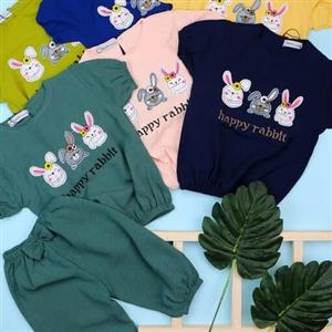 تیشرت شلوارک ابرو بادی دخترانه