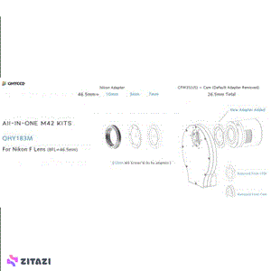 آداپتور اتصال QHY 183M مدل ALL-IN-ONE M42 KITS برای Nikon 