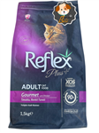 غذای خشک گربه بالغ رفلکس پلاس با طعم مرغ و سبزیجات ۱/۵ کیلویی ـ REFLEX PLUS ADULT CAD FOOD GOURMET WITH CHICKEN 1/5 KG