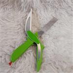 چاقو کاتری کلور تک رنگ سبز تیغه فلزی و دسته پلاستیک مناسب حلقه کردن و خرد کردن سبزیجات
