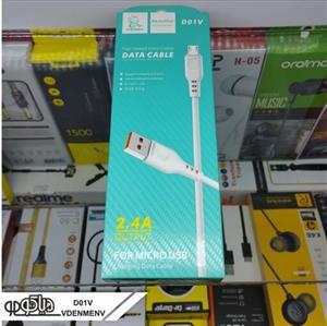 کابل شارژ  تبدیل USB به microUSB  مدل D01V طول 1 متر  2.4A