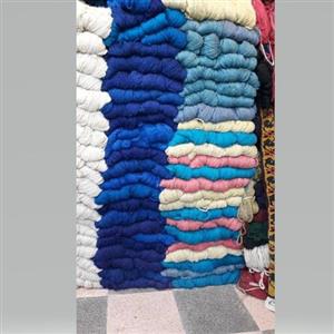 نخ پشم خالص نساجی مخصوص بافت فرش دستبافت و تابلوفرش(1کیلو)