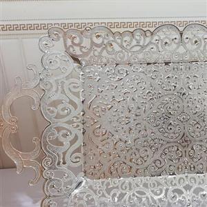 سینی 6 نفره تاج در سه رنگ طلایی نقره ای مسی