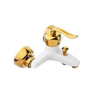 شیر حمام شیرالات رز مدل بیزانس سفید طلایی
