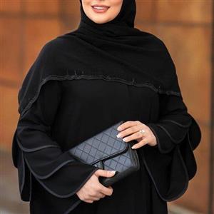مانتو عبایی مجلسی بسیار شیک و خنک کرپ الیزا مناسب فصل (ارسال رایگان)