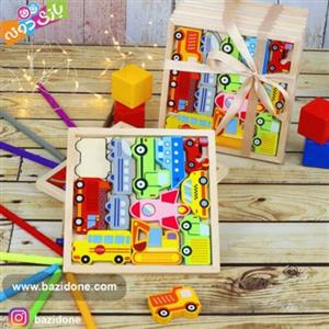 بازی فکری کاتامینو چوبی برجسته وسایل نقلیه
