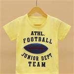 تیشرت تابستانی طرح فوتبال رنگ لیمویی مناسب برای سنین 1 تا 2 سال