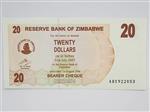 اسکناس زیمباوه 20 دلار زیبای زیمباوه