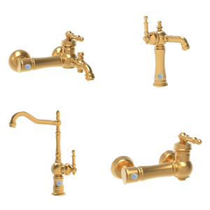ست شیرآلات برلیان مدل مارون طلایی مات