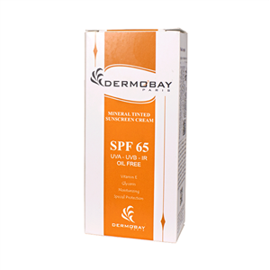 ضدآفتاب رنگی مینرال SPF65 فاقد چربی درموبای / Dermobay SPF65 Oil Free Tinted Mineral Sunscrean Cream