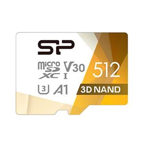 رم میکرو ۵۱۲ گیگ سیلیکون پاور Silicon Power Superior Pro A1 V30 U3 100MB/s + خشاب