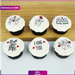کاپ کیک با طرح عشق (دبی و امارات)