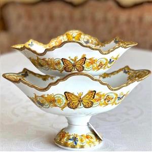 کشکول لمونژ پروانه رنگ آبی سایز بزرگ