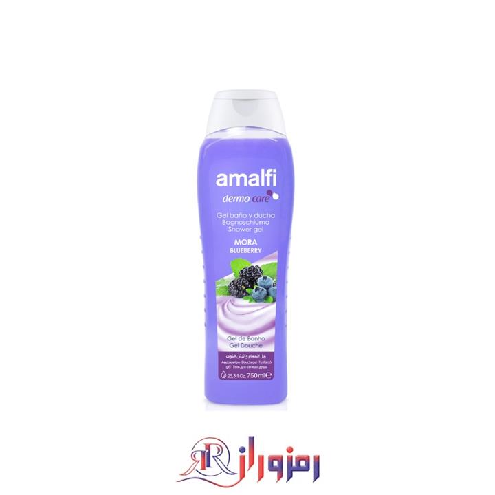 شامپو بدن آمالفی حاوی عصاره بلوبری حجم ۷۵۰ میل