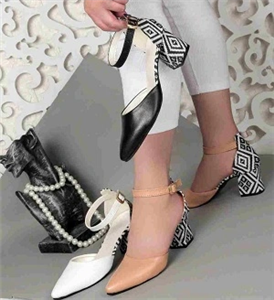 کفش مجلسی زنانه دو رنگ