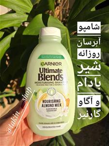 شامپو آبرسان گارنیر حاوی شیر بادام و عصاره آگاو مکزیک حجم 400 میل
