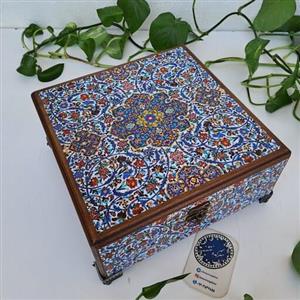 جعبه چوبی پایه دار هنرکده نقشینه کد طرح 110