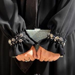 مانتو عبایی پیراهنی بلند جواهر دوزی شده الیزا درجه یک ارسال رایگان