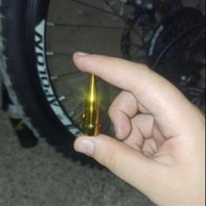 سر والف لاستیک دوچرخه مجموعه 2عددی طلایی شیک وزیبا