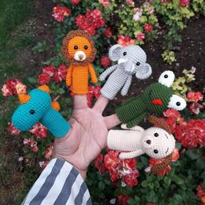 عروسک انگشتی بافتنی  برای بازیهای نمایشی کودکان ضد حساسیت