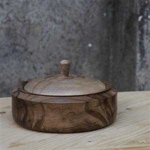 شکلات خوری چوبی از جنس گردو قطر 17 