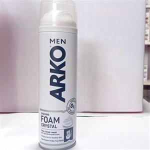 فوم اصلاح آرکو مردانه مدل کریستال Arko Crystal بدون الکل مناسب برای پوست های حساس 