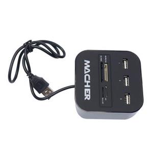 هاب3 پورت  USB2.0 و رم ریدر مچر مدل MR-139