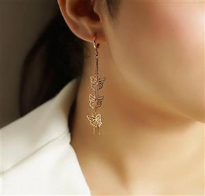 گوشواره آویز زنانه وای اس ایکس مدل پروانه