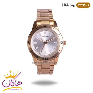 ساعت ال دی ای زنانه رزگلد صفحه نقره ای کد 1-2316 | لویجی د آنا LDA
