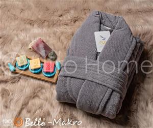 حوله تن پوش بلو طرح ماکرو رنگ طوسی سنگی