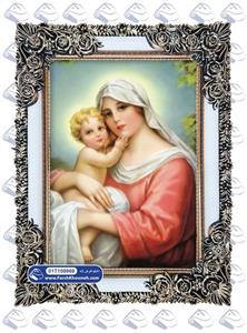 تابلو فرش مریم مقدس نوزادش با کد 108969 