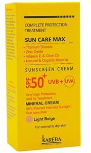 کرم ضد آفتاب کاربا پوست خشک رنگی لایت بژ spf50