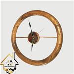 ساعت دیواری چوبی مدل حلقه ای قطر42