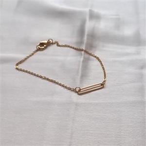 دستبند ظریف استیل رنگ ثابت و ضد حساسیت مینیمال