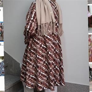 مانتو کرپ پوست ماری کلوش  مناسب سلیقه بانوانی که مانتو گشاد میپوشن  و خاننهای باردار و سایز بالا