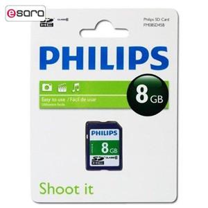 کارت حافظه فیلیپس SD Card 8GB Class 10 FM08SD45B Philips SD Card 8GB Class 10 FM08SD45B