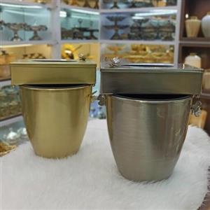 سطل و جا دستمال کاغذی نیکل پروانه ای