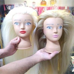 سر مانکن ممتاز مخصوص بافت و شینیون ویو شده و قابل حرارت و شستشو همراه با پایه