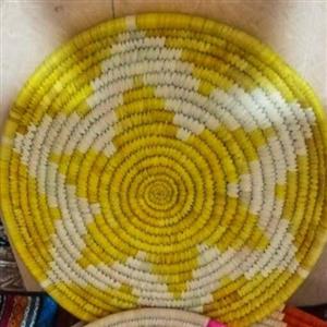 سینی حصیری رنگی طرحدارکد38