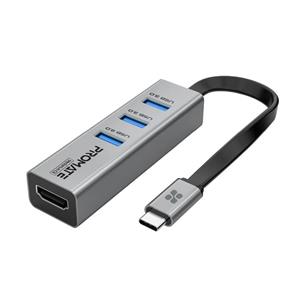 هاب USB-C پرومیت مدل MEDIAHUB-C3 با 4 درگاه خروجی