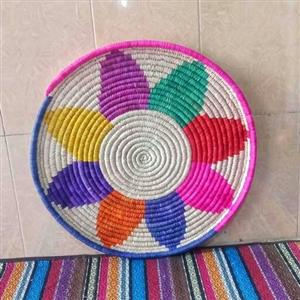 سینی حصیری رنگی طرحدارکد37