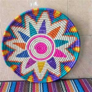 سینی حصیری رنگی طرحدارکد36