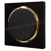 کلید دو پل دلند مدل آوا پلکسی مشکی زه طلایی