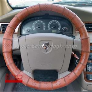 دور فرمان چرم طبیعی (چرم گاوی) طرح سوزنی