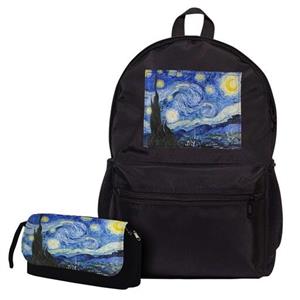 کوله پشتی و جامدادی طرح شب پر ستاره ونگوگ The Starry Night