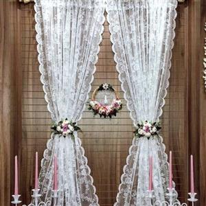 پرده توری دوخته شده آماده نصب پینک لند مدل ایکیا بدون نیاز به گیره و نصب بسیار آسان.قابل شستشو بدون چروک شدن