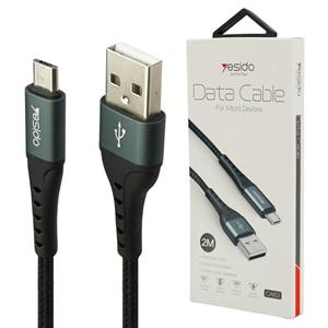 کابل میکرو یو اس بی فست شارژ Yesido CA63 2.4A 2m