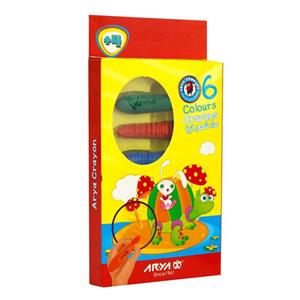 مداد شمعی ۶ رنگ آریا Arya Crayons 2051